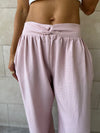 Pink Knot Waist Light Pants