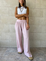 Pink Knot Waist Light Pants