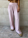 Pink Knot Waist Light Pants