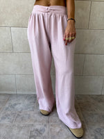 Pink Knot Waist Light Pants