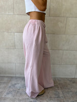 Pink Knot Waist Light Pants