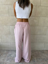 Pink Knot Waist Light Pants