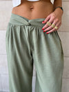 Olive Knot Waist Light Pants