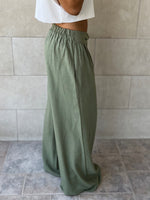 Olive Knot Waist Light Pants