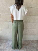 Olive Knot Waist Light Pants