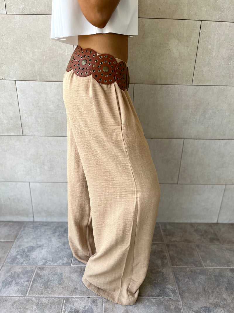 Cafe Knot Waist Light Pants