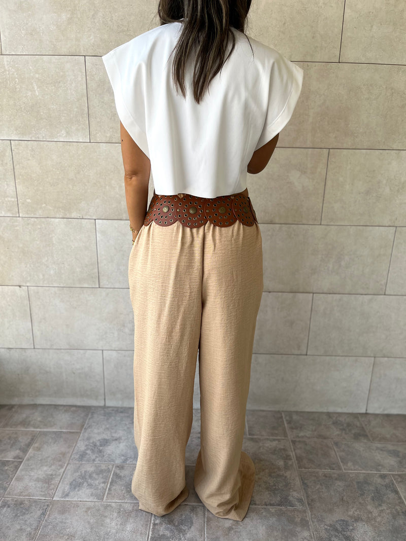 Cafe Knot Waist Light Pants