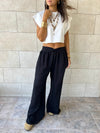 Black Knot Waist Light Pants