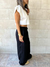 Black Knot Waist Light Pants