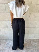 Black Knot Waist Light Pants