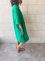 Green Anglaise Mini Dress