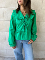 Green Peter Pan Tie Top