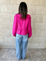 Fuchsia Peter Pan Tie Top