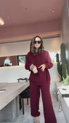 Burgundy Knit Set