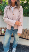 Beige Hit The Streets Cropped Jacket