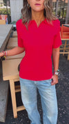 Red Signature Must Have Collard Knit Polo