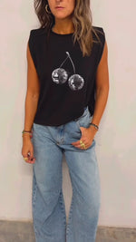 Disco Shoulder Pad Cut Tee