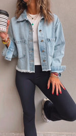 Undone Cropped Denim Jacket