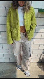 Lime Cozy Teddy Jacket