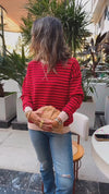 PREORDER Red Scarlet Striped Knit