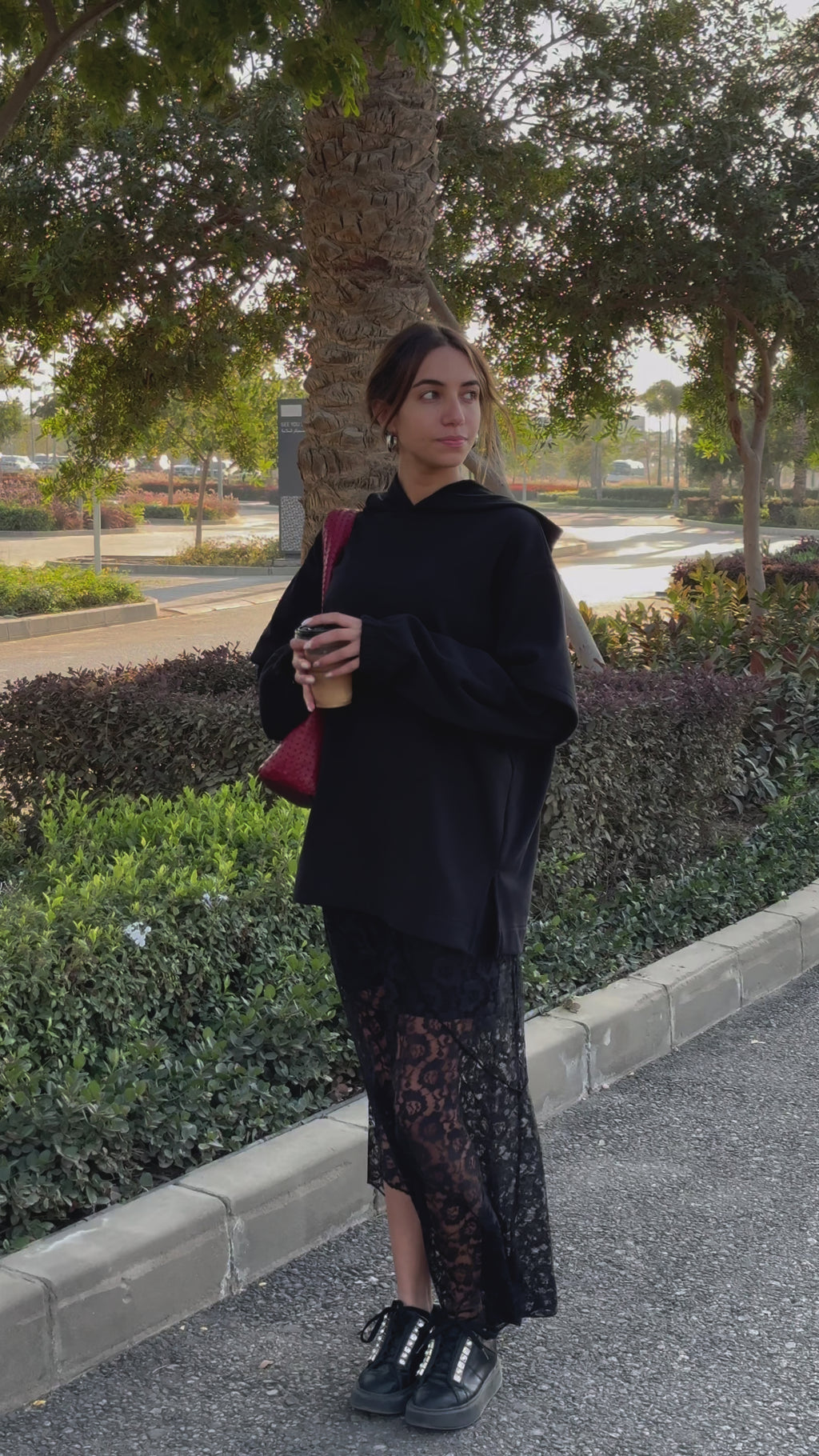 Black Frillu Lace Skirt