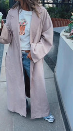 Beige Heavy Winter Longline Coat