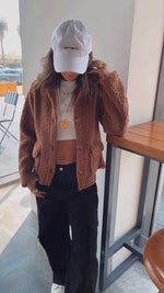 Camel Cozy Teddy Jacket