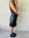 The Leather Skirt & Top Set