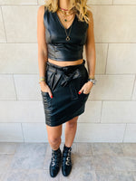 The Leather Skirt & Top Set