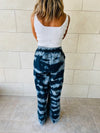 Tie Dye Denim Flare Pants