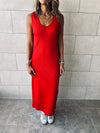 Rouge Ribbed Dress