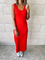 Rouge Ribbed Dress