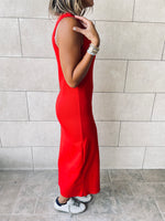 Rouge Ribbed Dress