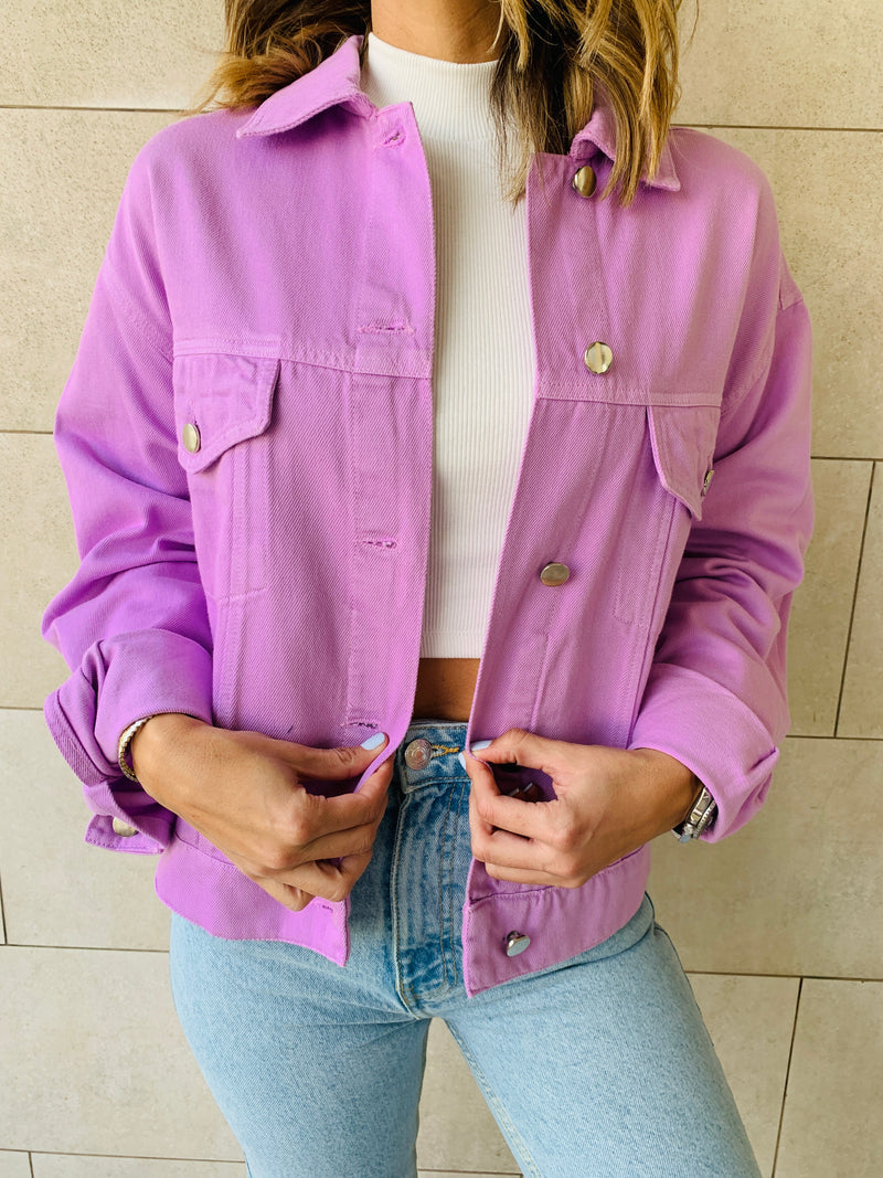 Pastel shop denim jacket