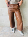 Copper Leather Culottes