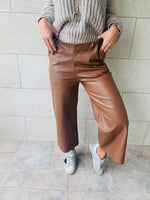 Copper Leather Culottes