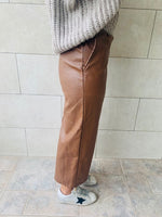 Copper Leather Culottes