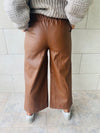 Copper Leather Culottes