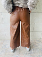 Copper Leather Culottes