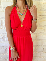 Rouge Halter Dress