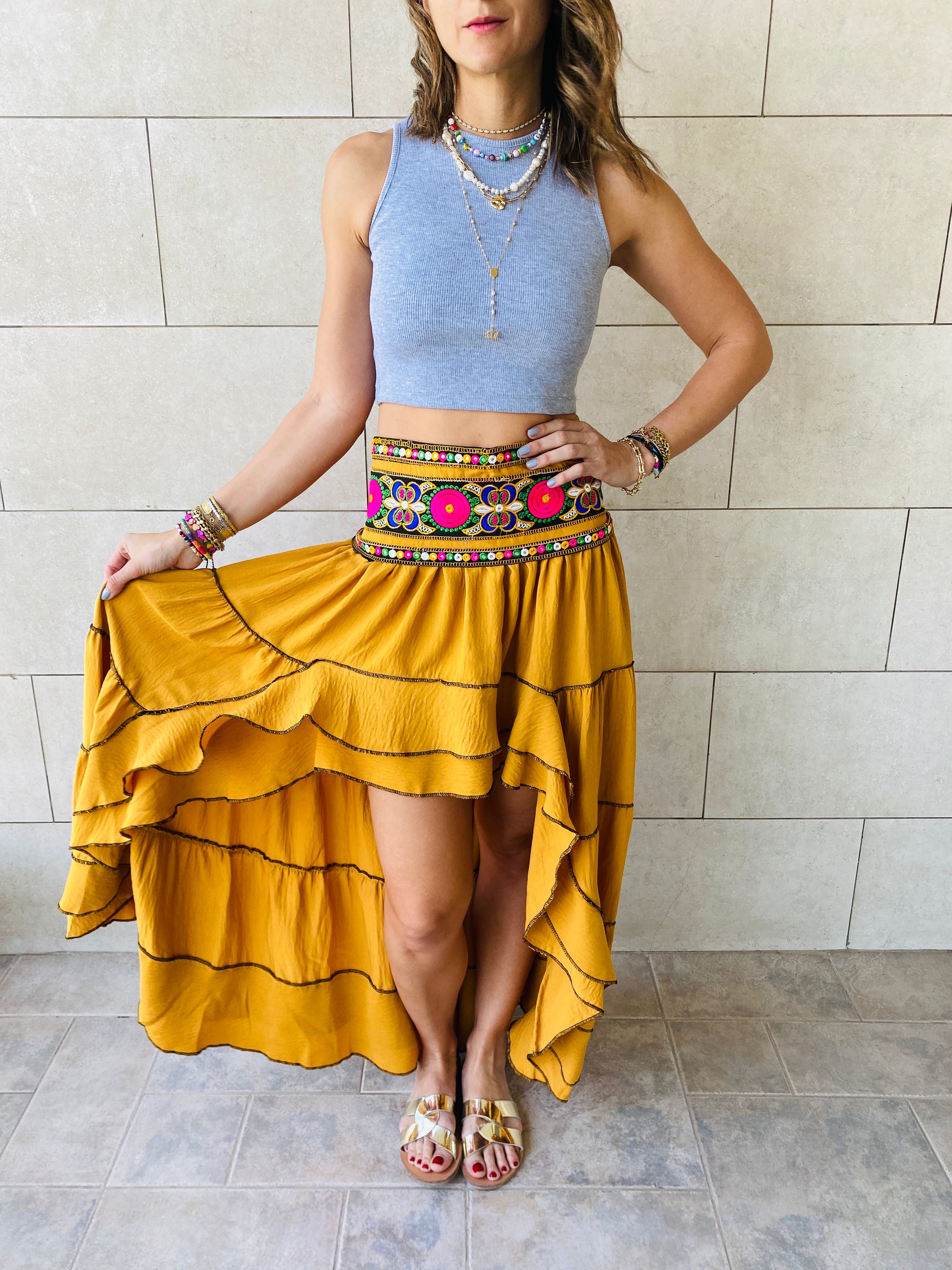 High low hotsell gypsy skirt