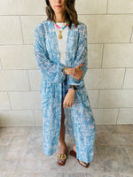 Blue Luxe Embroidery Kimono